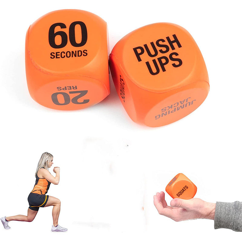 Orange Exercise Dice for Full-Body Workout