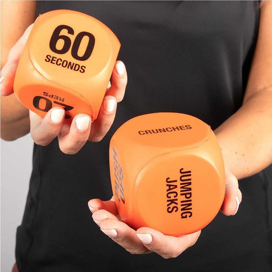 Orange Exercise Dice for Full-Body Workout