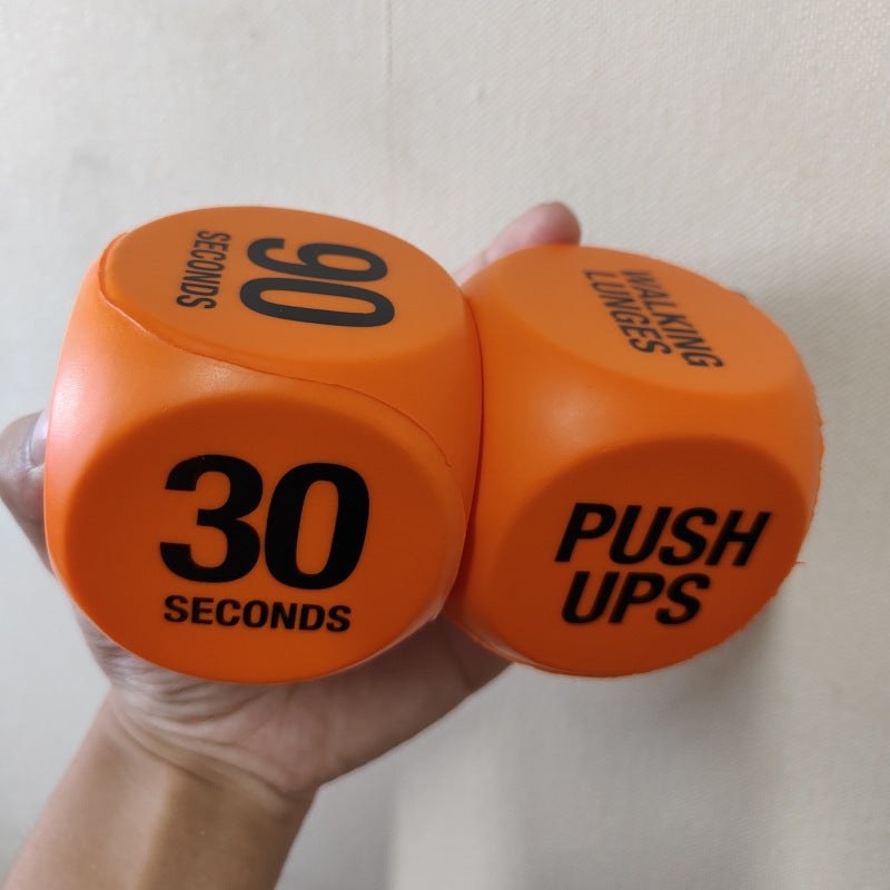 Orange Exercise Dice for Full-Body Workout