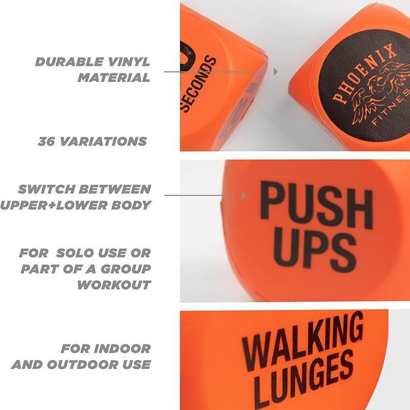 Orange Exercise Dice for Full-Body Workout