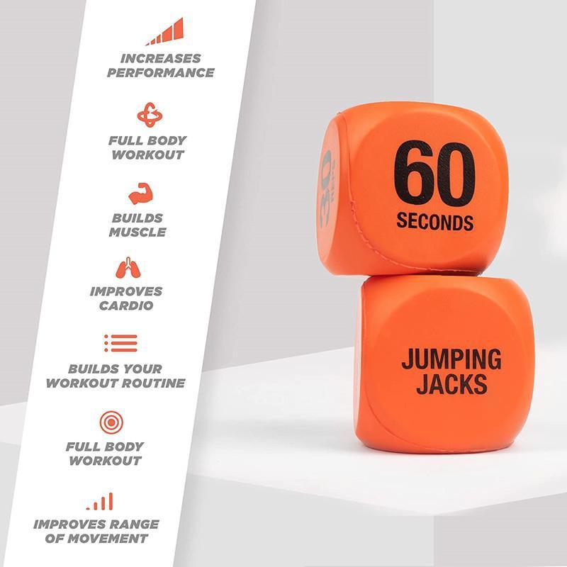 Orange Exercise Dice for Full-Body Workout