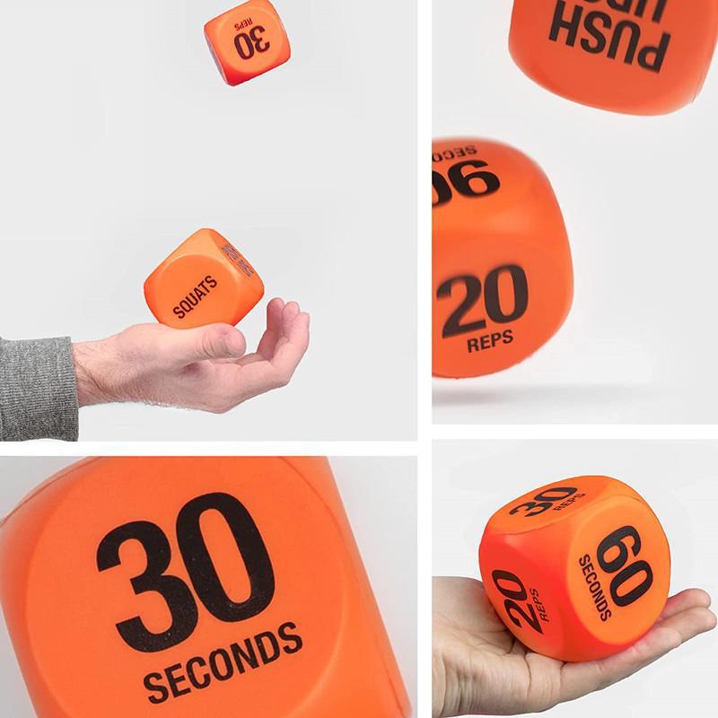 Orange Exercise Dice for Full-Body Workout